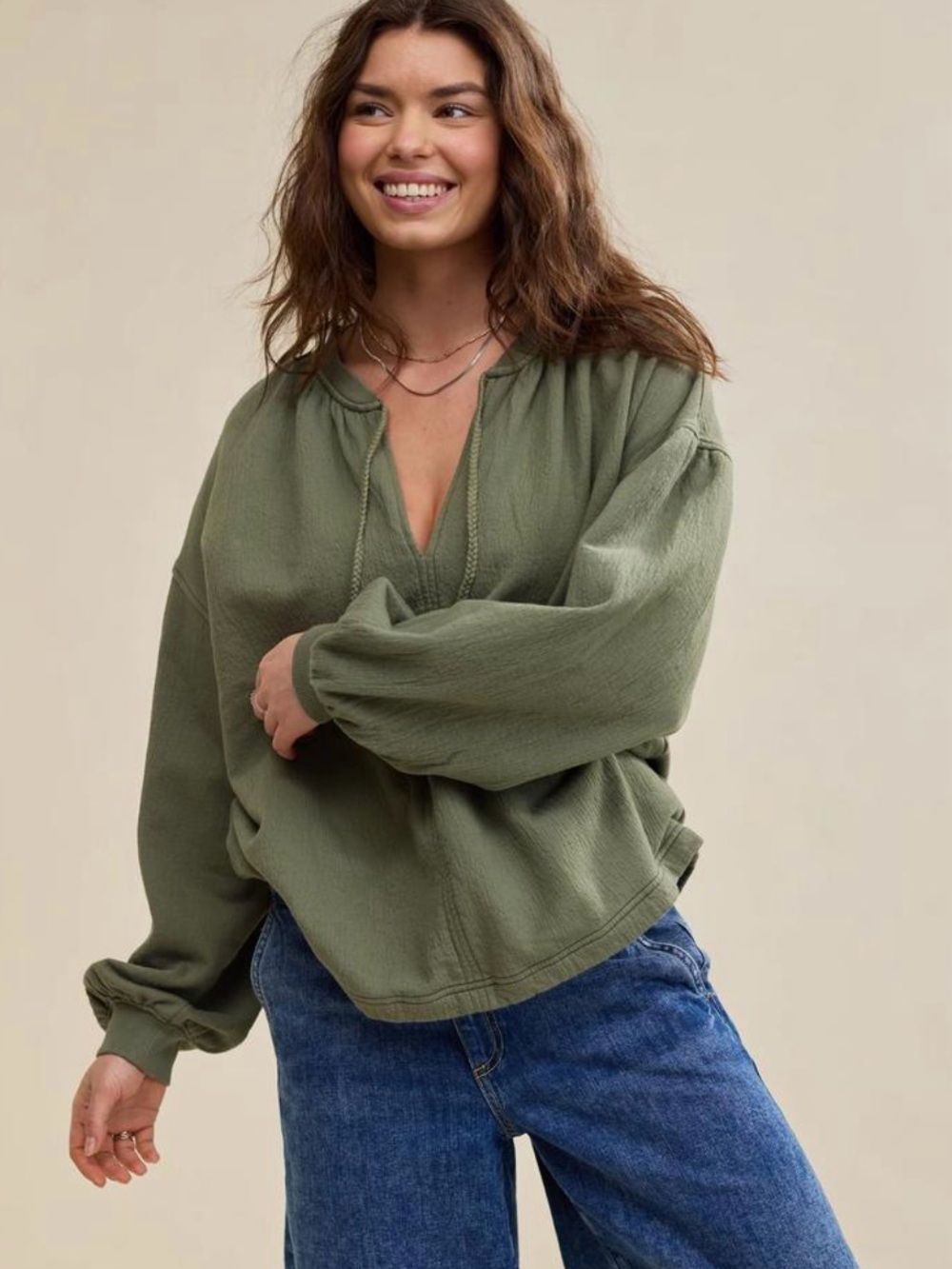 Adorable aerie cozy green sweatshirt